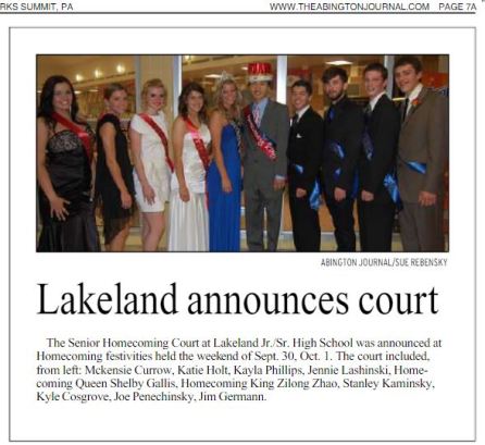 2011 - Lakeland Homecoming King